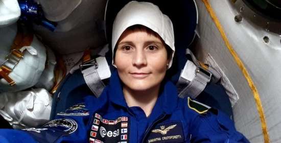 Samantha in Soyuz