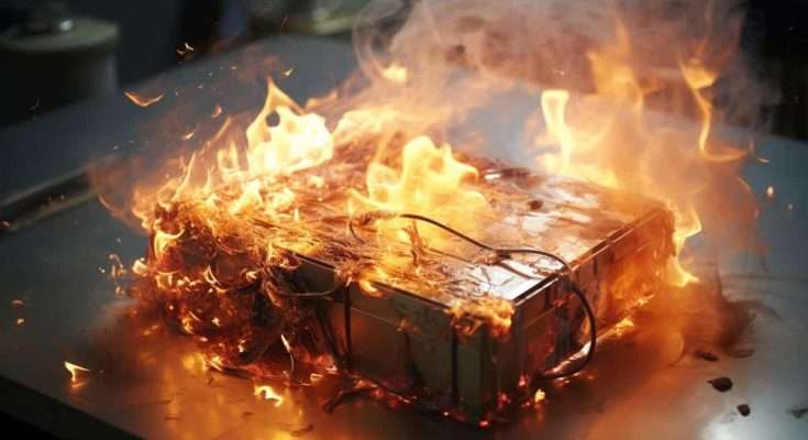 come estinguere un incendio di una batteria agli ioni di litio