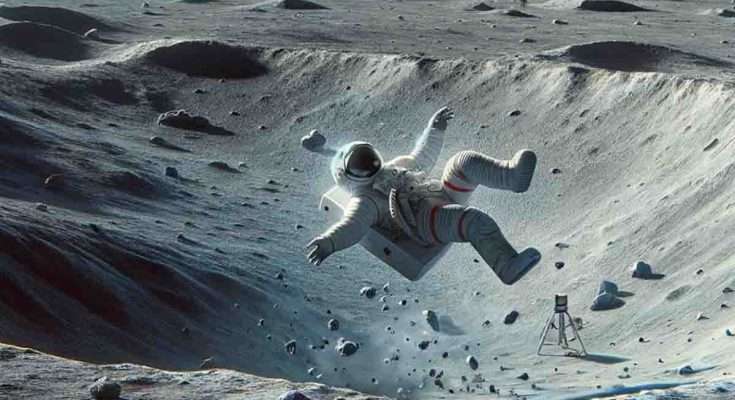 cadere sulla Luna