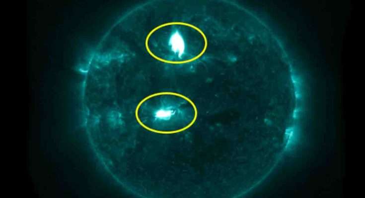 Il Sole si scatena con un doppio e potente brillamento classe X tempesta geomagnetica in arrivo