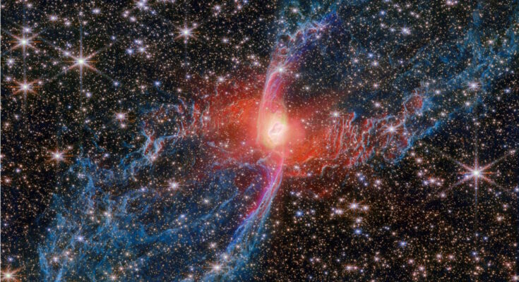 telescopio spaziale webb nebulosa rossa ragno