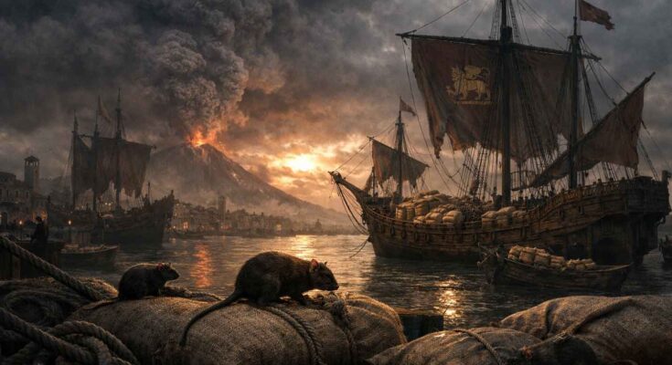 Eruzioni vulcaniche medievali e peste nera