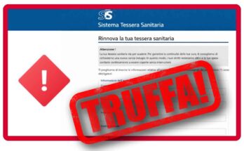 truffa tessera sanitaria
