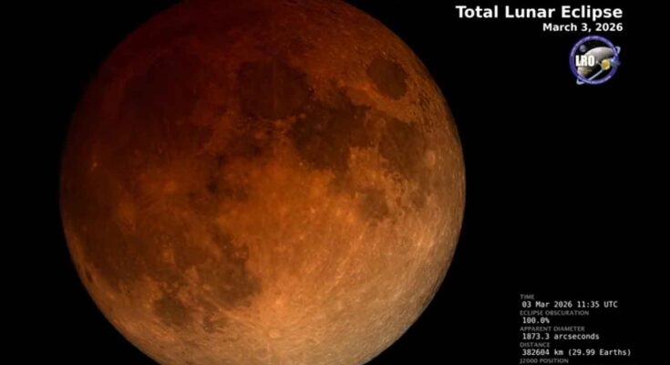 Eclissi lunare 3 marzo 2026
