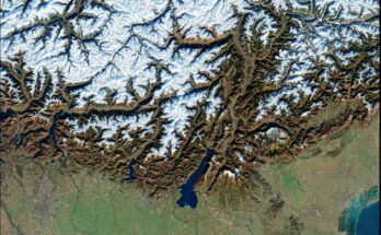 Olimpiadi invernali viste dallo Spazio