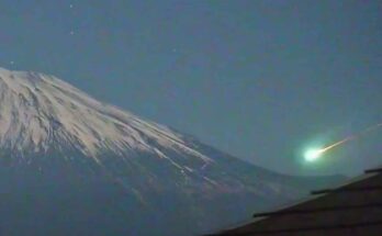 bolide sul monte Fuji