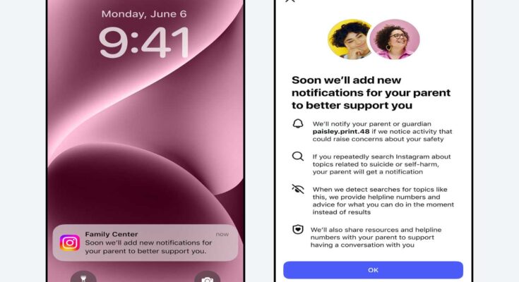 Instagram invierà notifiche ai genitori se gli adolescenti cercano in caso di ricerche ripetute di contenuti su suicidio o autolesionismo. Ecco come funzionerà la nuova funzione di Meta