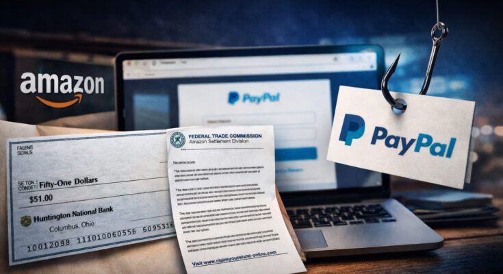 Truffa del rimborso Amazon da 51 dollari: perché quella lettera sembra vera e dove ti porta davvero