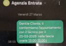 Occhio all’SMS sull’appuntamento col tecnico: è una frode che si spaccia per l’Agenzia delle Entrate