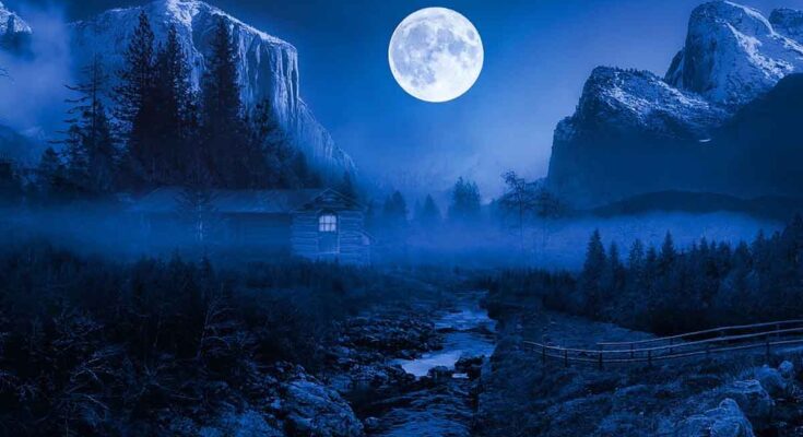 Super Luna Piena blu