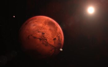 bacio luna marte immerso nella pleiadi