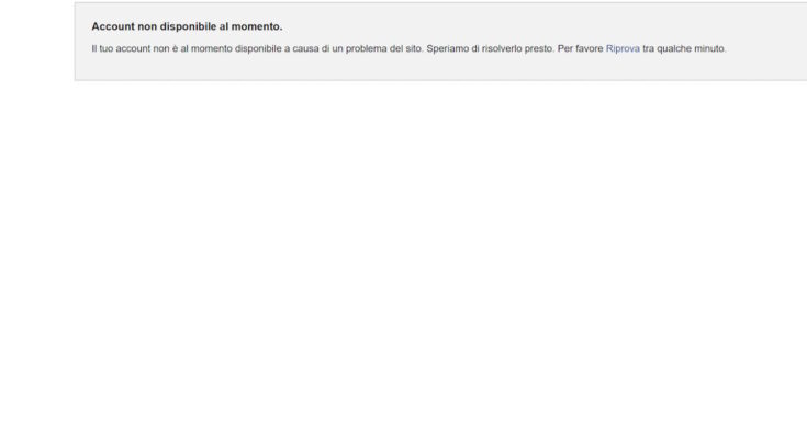 Facebook down 19 luglio 2026