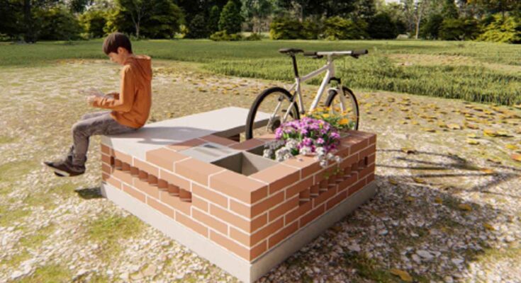 bench brick
