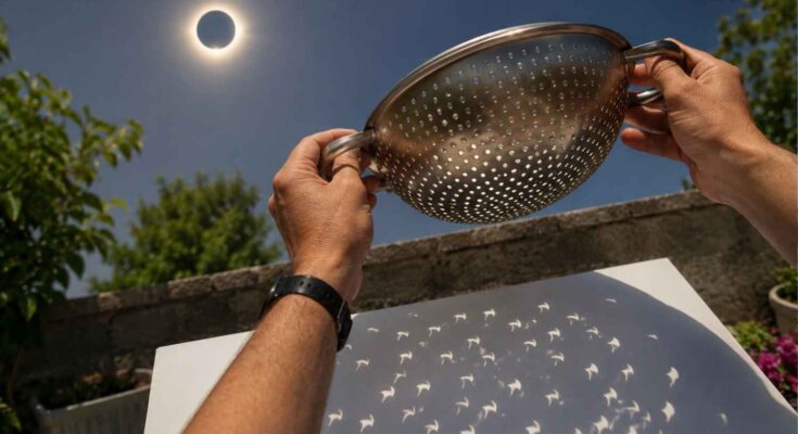 scolapasta eclissi solare